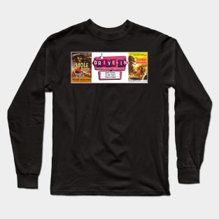 Drive-In Double Feature - Mole People & Teenage Caveman Long Sleeve T-Shirt